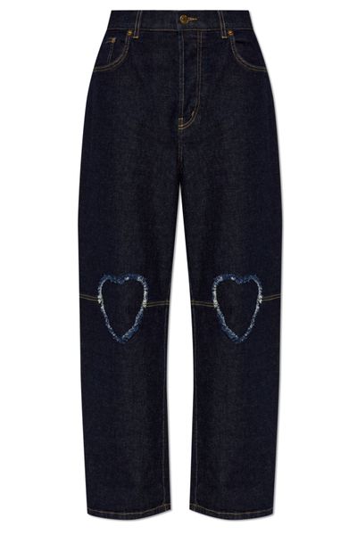 Moschino Heart Detail High Waisted Jeans