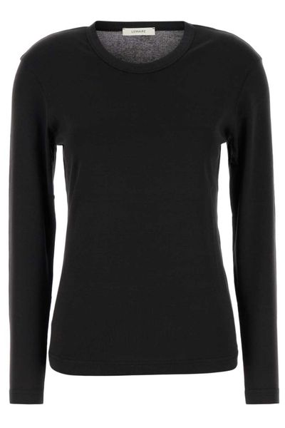 Lemaire Long-Sleeved Ribbed Crewneck T-Shirt