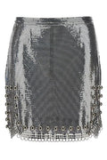 Paco Rabanne Metallic Effect High Waist Skirt