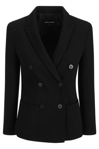 Giorgio Armani Double-Breasted Stretch Blazer