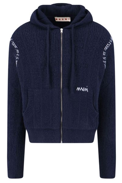 Marni Zip Up Hooded Cardigan