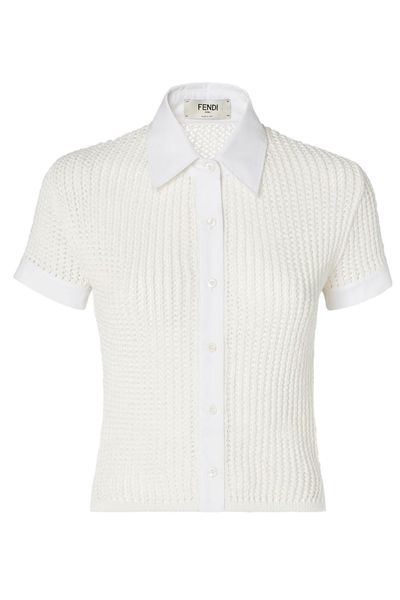 Fendi Knit Short-Sleeve Shirt
