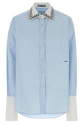 Prada Embellished Collar Shirt