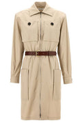 Saint Laurent Saharienne Belted Dress