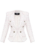 Balmain Button Embellished Tweed Jacket