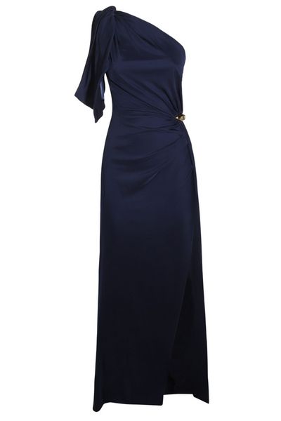Elisabetta Franchi Red Carpet Jersey Asymmetric Dress