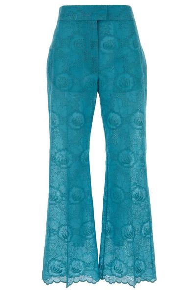 Valentino Floral Embroidered Flared Pants