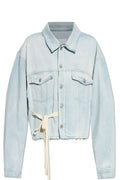 MM6 Maison Margiela Tie Detailed Denim Jacket