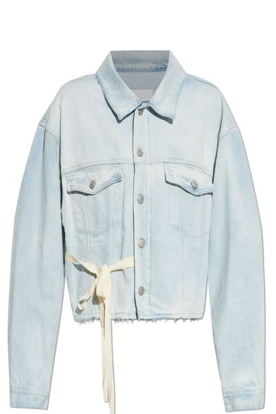 MM6 Maison Margiela Tie Detailed Denim Jacket