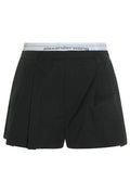 Alexander Wang Logo Waistband Pleated Shorts