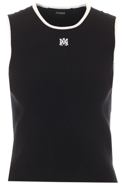 Amiri Logo-Embroidered Ribbed Tank Top