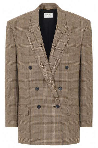 Saint Laurent Double-Breasted Oversized Jacket