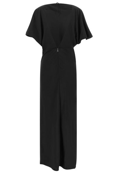 ROTATE Draped Slit Maxi Dress