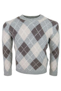 Eleventy Checked Crewneck Jumper