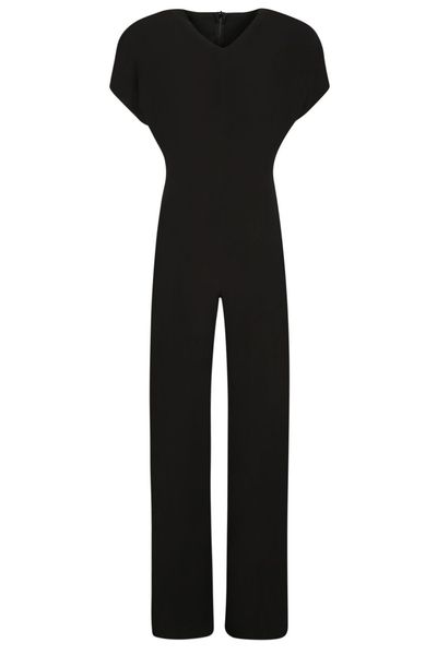 Norma Kamali Cap Sleeve Wide-Leg Jumpsuit