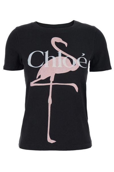 Chloé Graphic Printed Crewneck T-Shirt