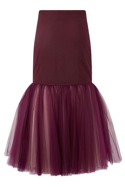 Moschino Ruffled Tulle Hem Skirt