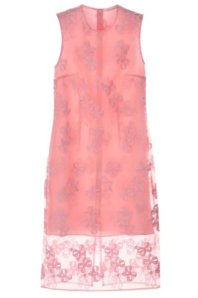 Cecilie Bahnsen Sheer Floral Sleeveless Dress