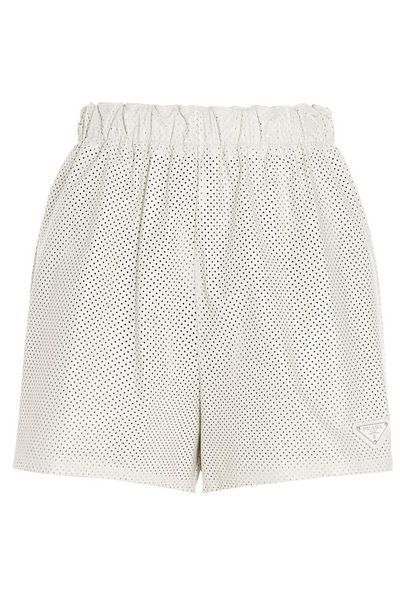 Prada High-Waisted Perforated Shorts