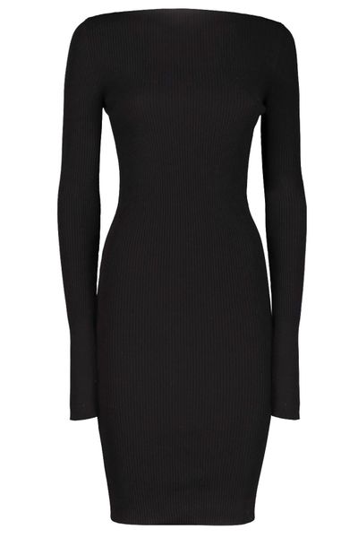 Rick Owens Long-Sleeved Boat-Neck Dress