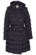 Burberry Double Breasted Belted Hooded Puffer Coat