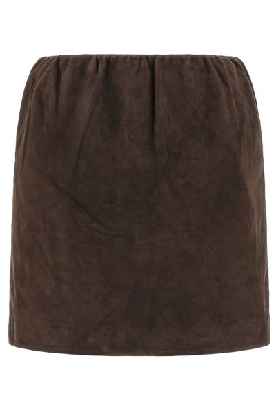 ROTATE Leather Mini Skirt
