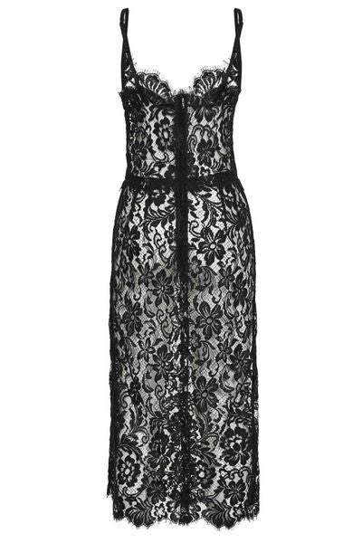 Dolce & Gabbana Lace Bustier Midi Dress