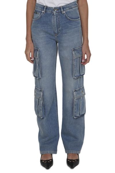 Dolce & Gabbana Logo Plaque Cargo Jeans