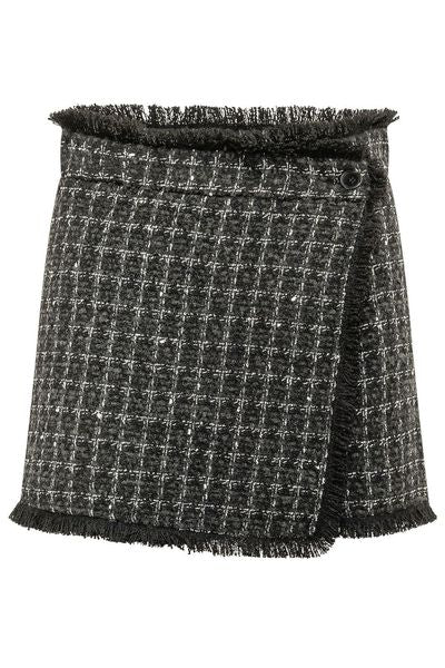 MSGM Frayed Check Wrap Shorts
