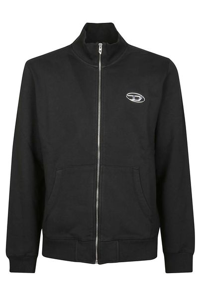 Diesel S-Ginn-Zip-Iod Mock Neck Sweatshirt
