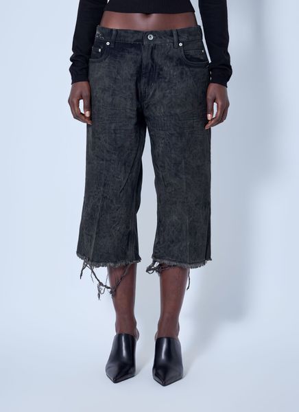 Rick Owens Bolan Cutoffs Frayed Denim Shorts