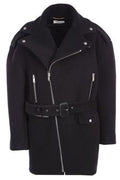 Saint Laurent Zip-Up Belted Coat