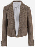 SA SU PHI Checked Cropped Blazer