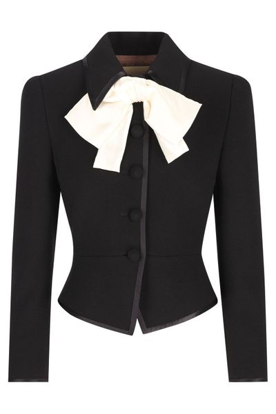 Valentino Bow Detailed Button-Up Jacket