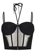 David Koma Sleeveless Tulle Corset Top