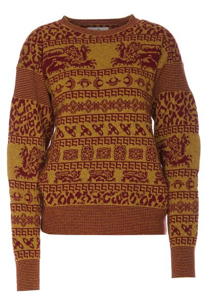 Vivienne Westwood Pattern Intarsia-Knit Crewneck Jumper