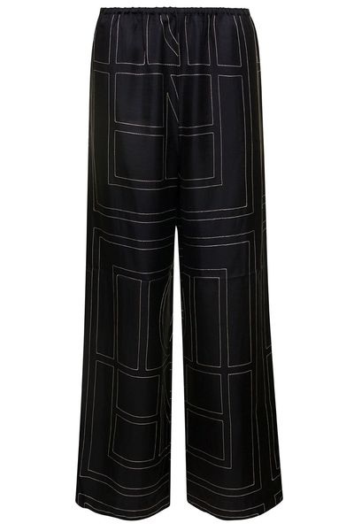 Totême Monogram Patterned Wide-Leg Pants