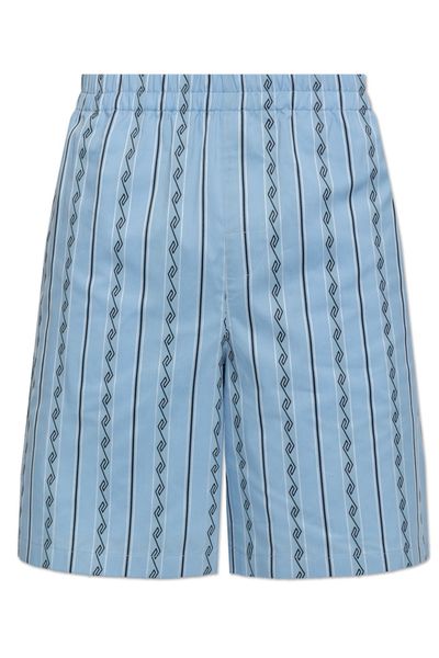 Versace Geometric Greek-Pattern Shorts