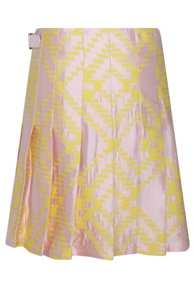 Burberry Checked Pleated Mini Skirt