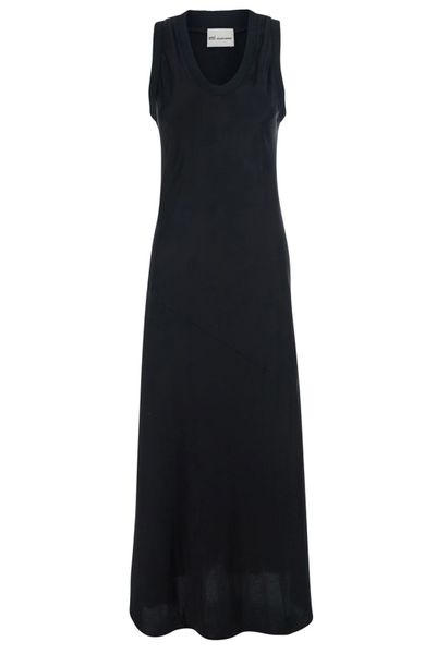 AMI Ribbed Trim Sleeveless Dress