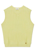 Versace Ribbed V-Neck Knitted Top