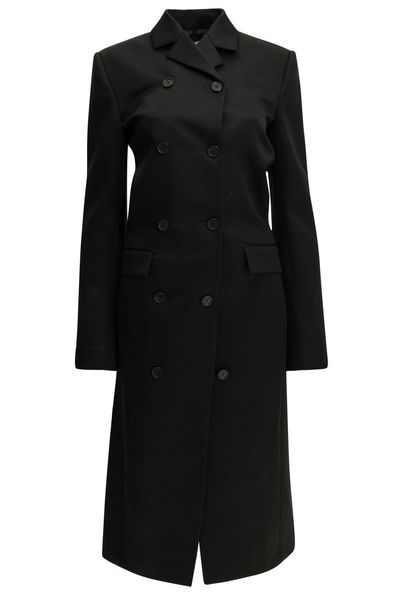 Khaite Rolon Draped Double-Breasted Coat