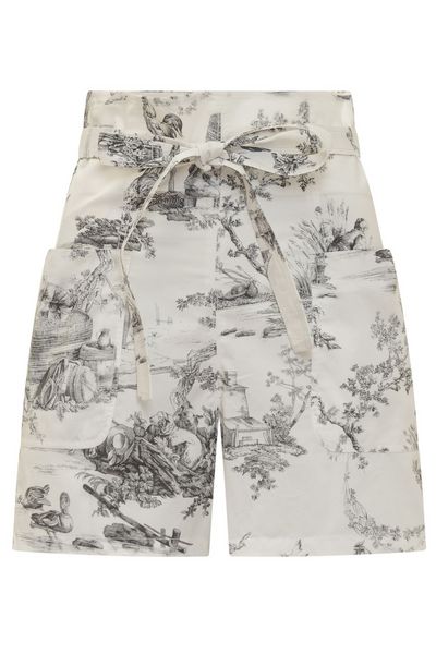 Philosophy Di Lorenzo Serafini High-Waist Graphic-Printed Belted Shorts