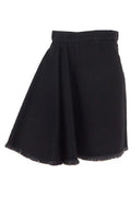 Alexander McQueen Frayed Hem A-Line Mini Skirt