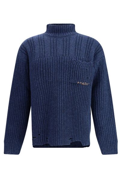 Marni Distressed Long-Sleeved Jumper