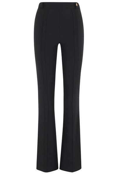 Elisabetta Franchi Logo Charm Flared Pants