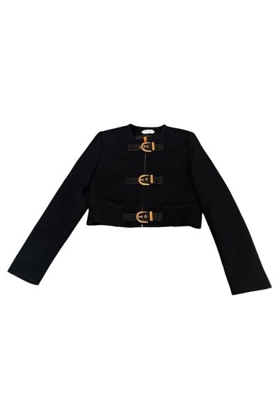 Versace Crewneck Buckle-Fastened Jacket
