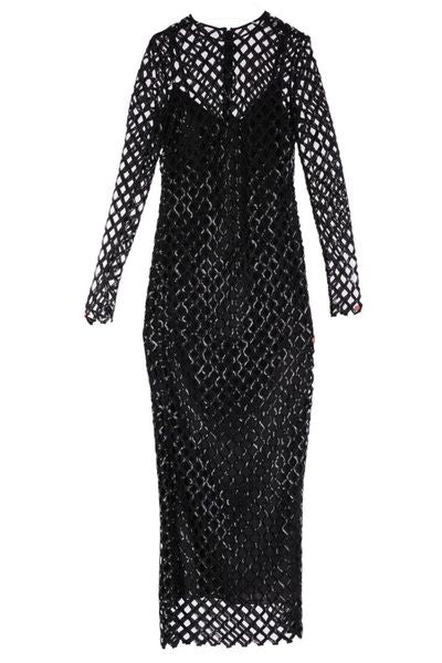 Dolce & Gabbana Sequin Embellished Mesh Dress