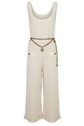 Elisabetta Franchi Bouclé Knit Jumpsuit
