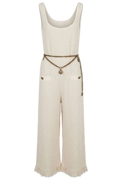 Elisabetta Franchi Bouclé Knit Jumpsuit